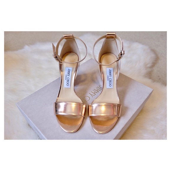 Jimmy Choo Edina Tea Rose Gold Heels (NEW) - Picture 3 of 6